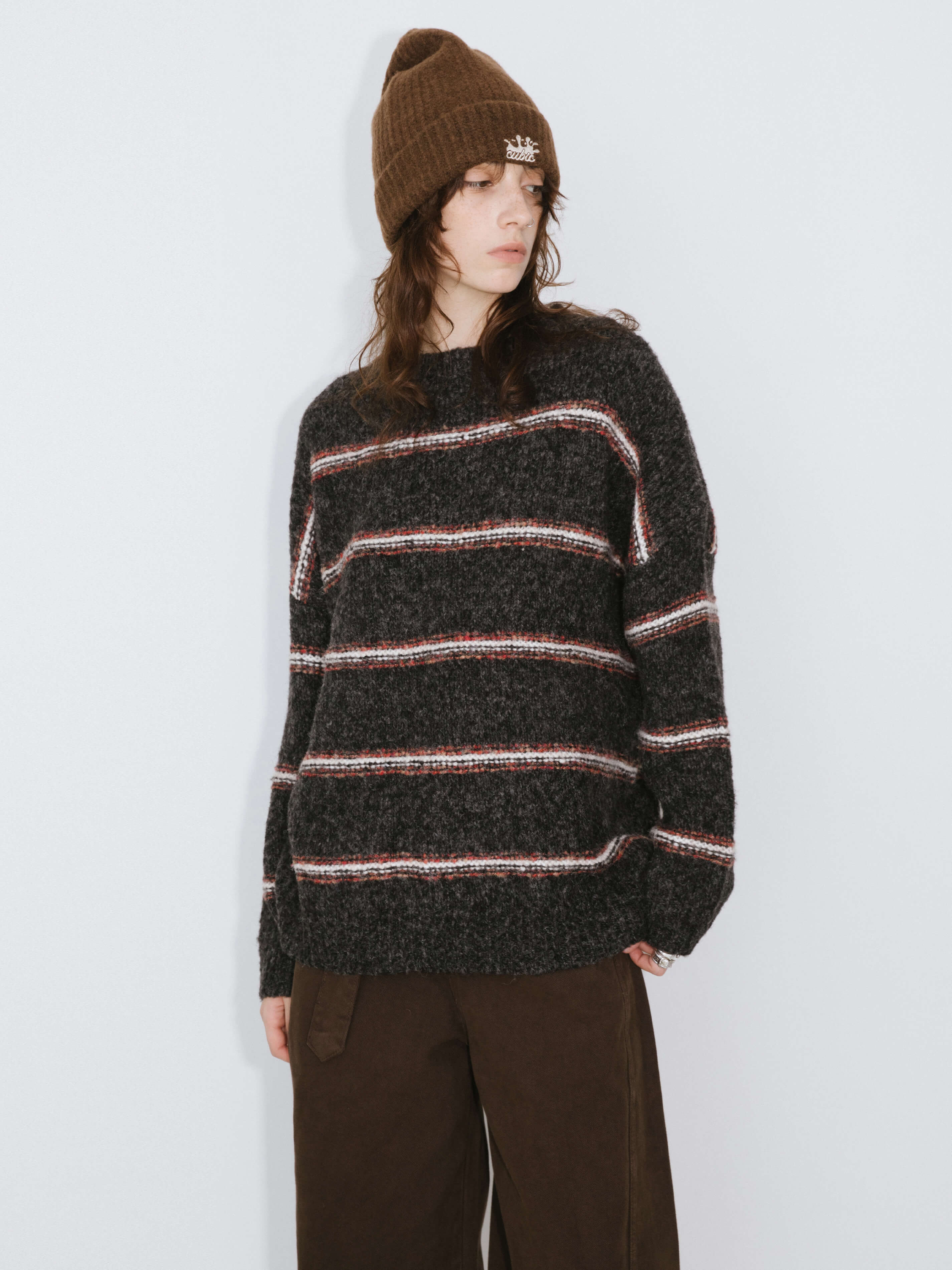 Striped Long Oversized Sweater-8