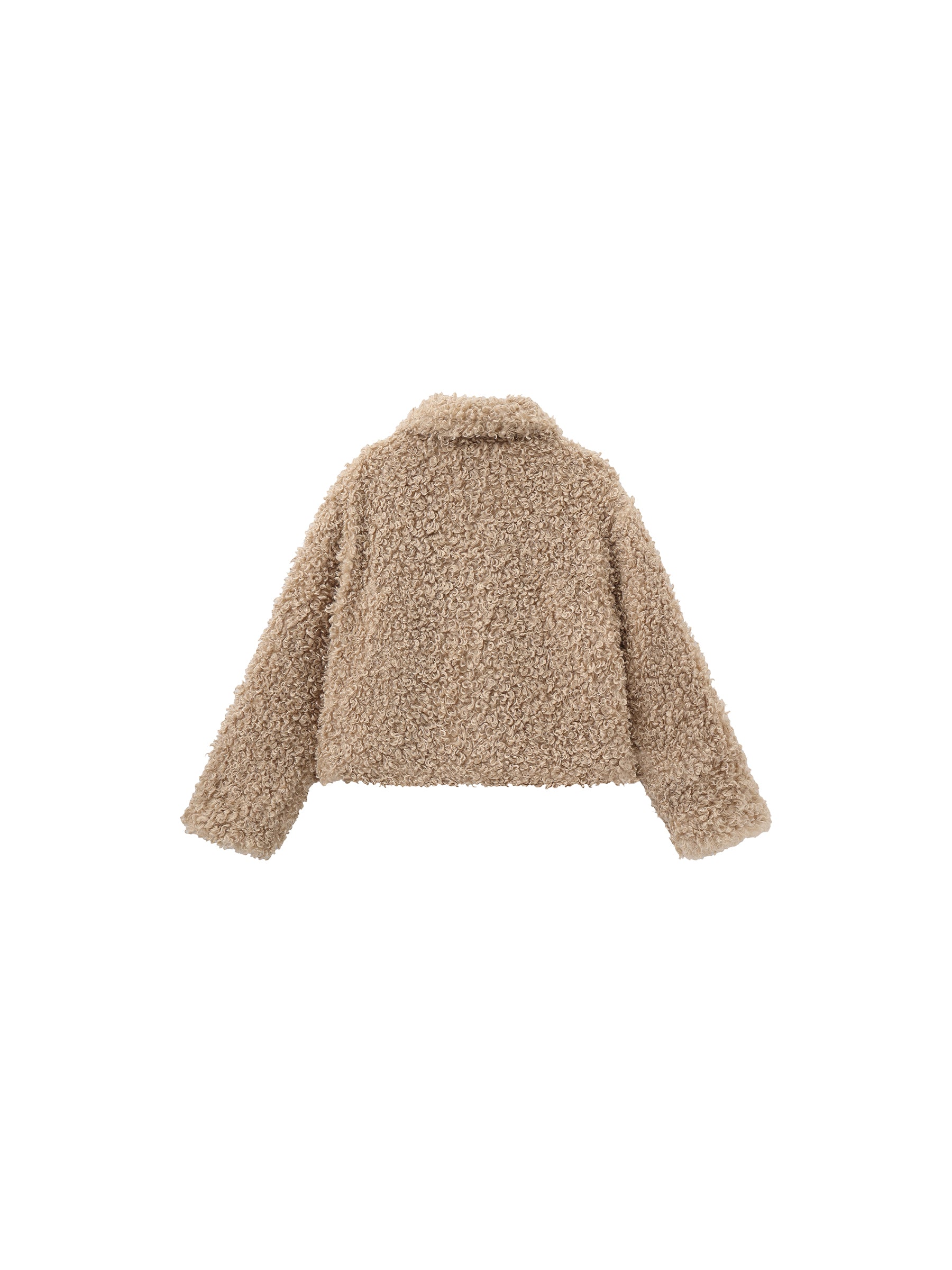 Fleece Stand-Collar Short Down Jacket-8