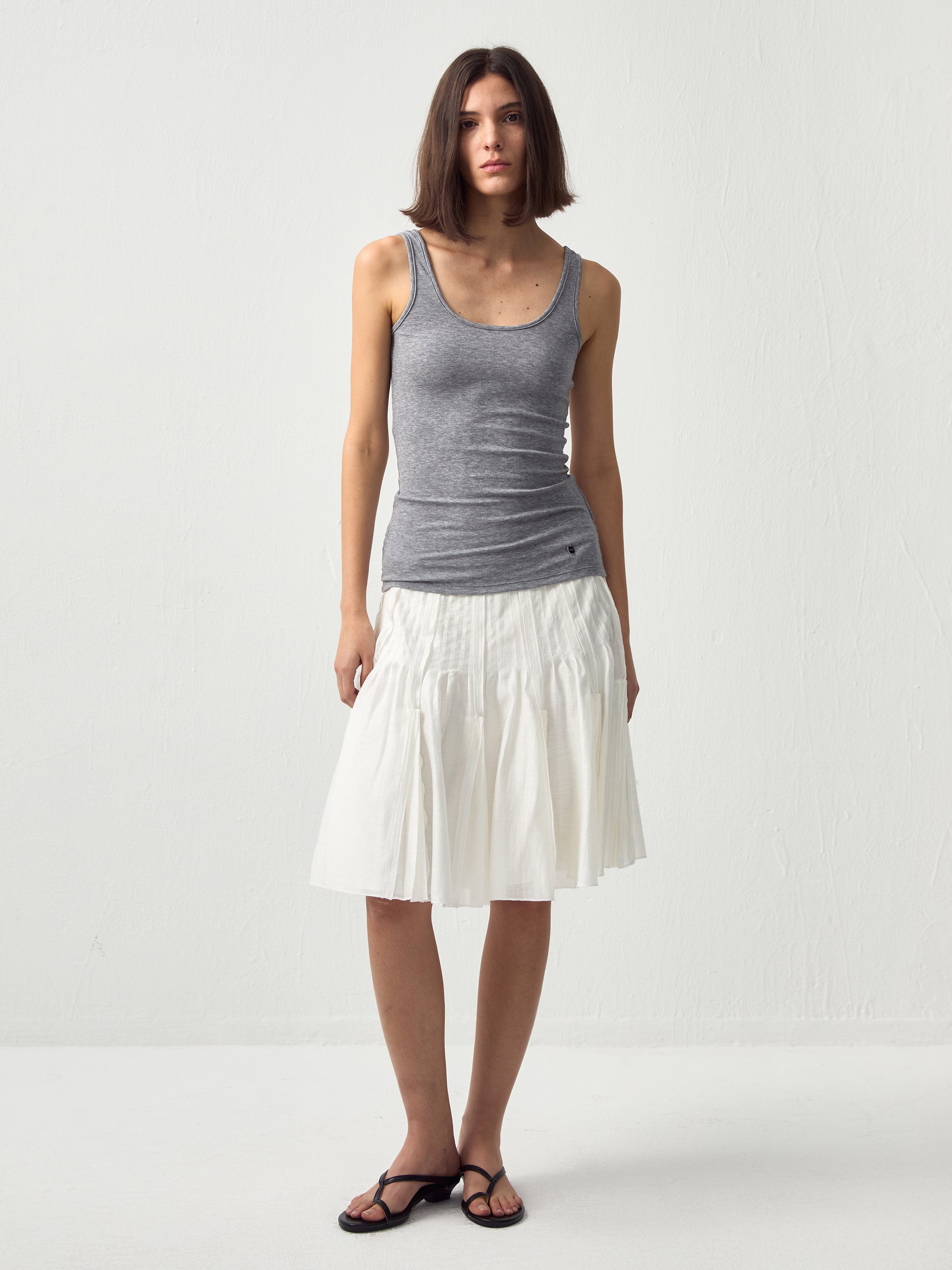 CUBIC Acetate Pleated Umbrella Skirt-8