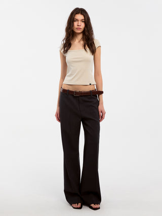 CUBIC Modal Square Neck Short-sleeved T-shirt