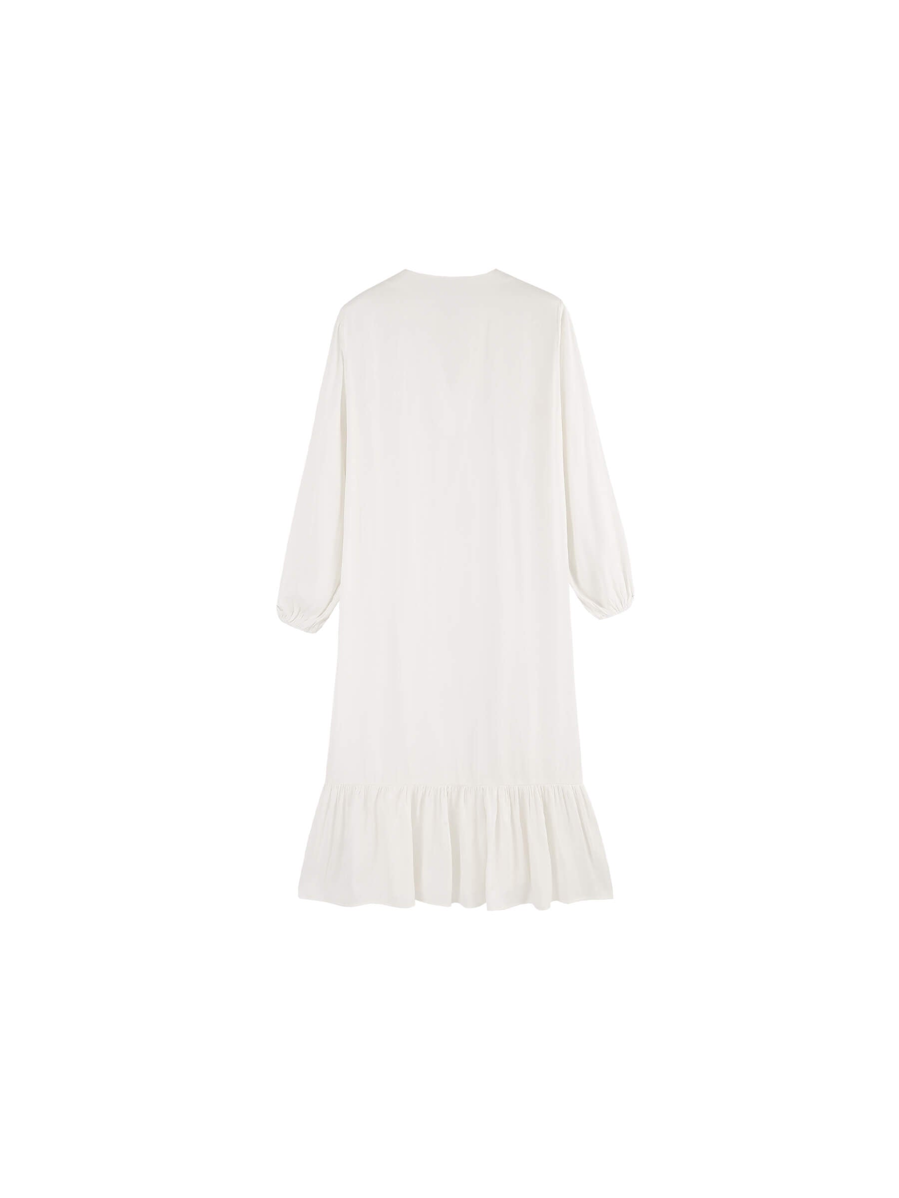 Tiered Long Sleeve A-line Dress-9