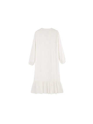 Tiered Long Sleeve A-line Dress