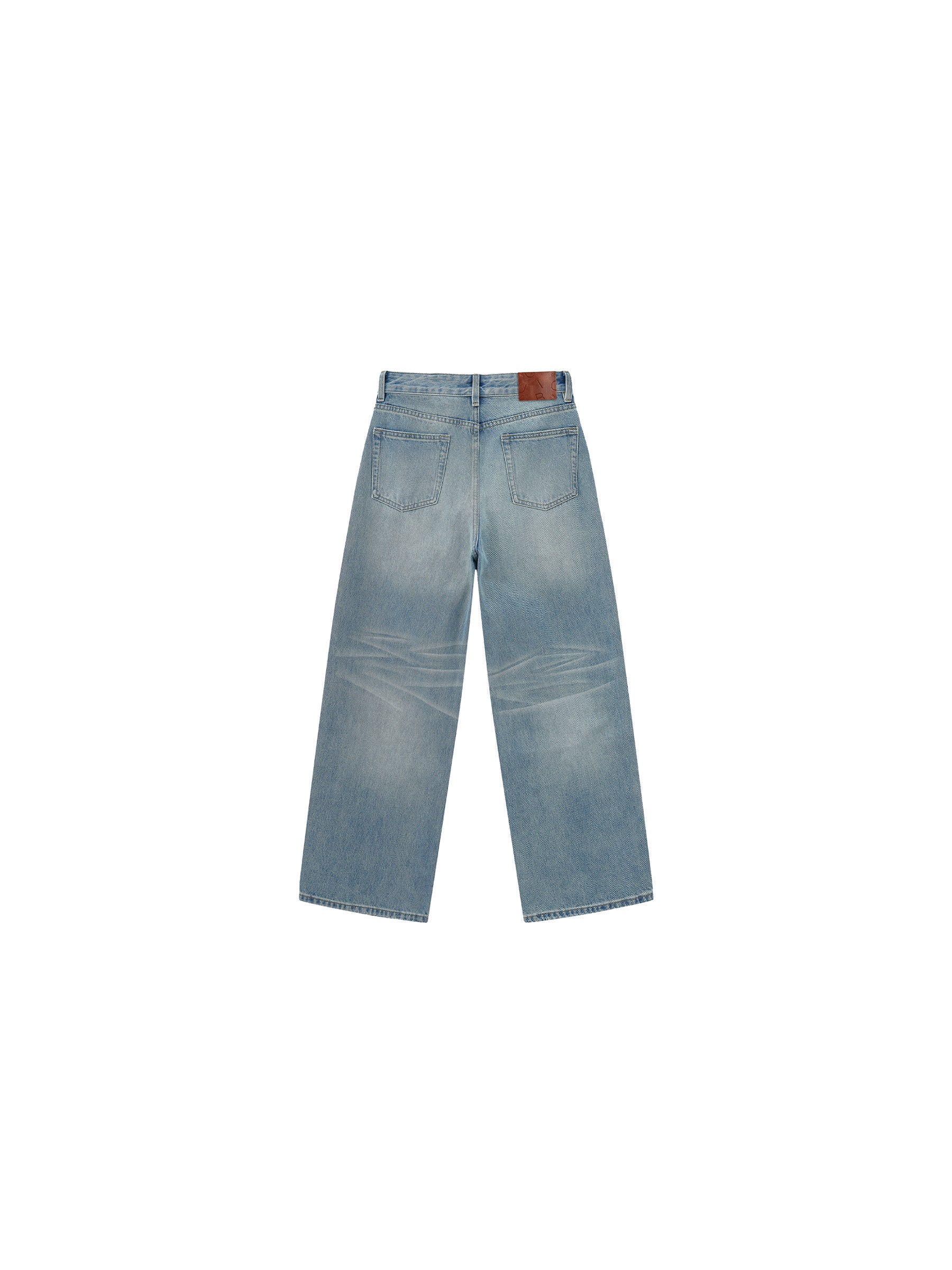 High-Waist Wide-Leg Washed Denim Jeans-8
