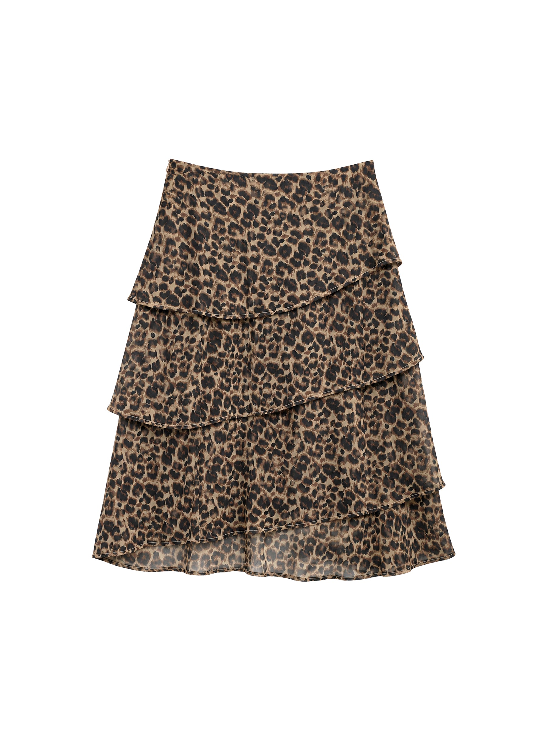 CUBIC Leopard Tiered Mini Skirt-8