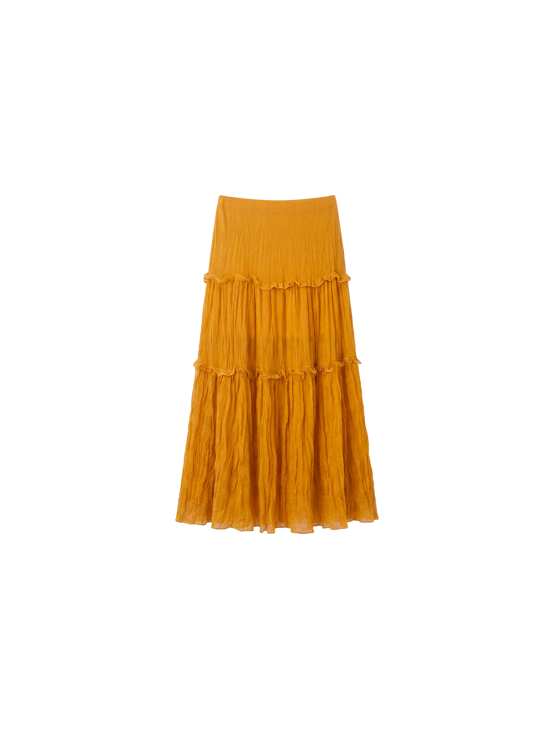 CUBIC Textured Tiered Ruffle Maxi Skirt-8