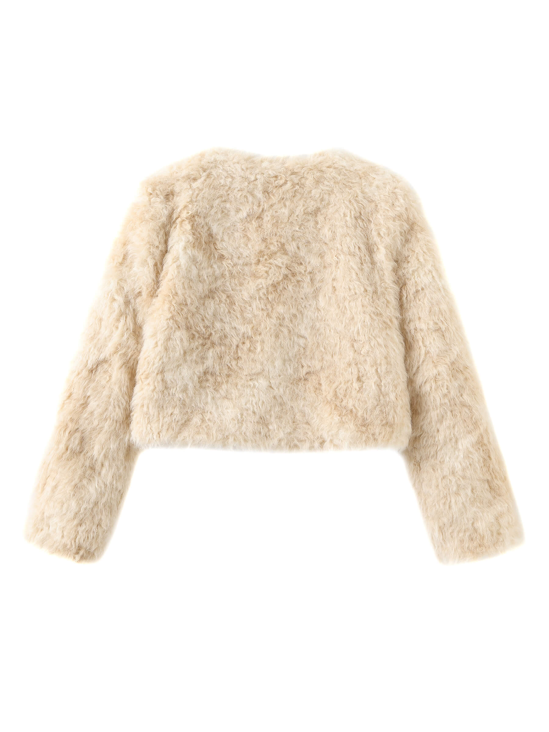 Zip Up Cropped Teddy Coat-9