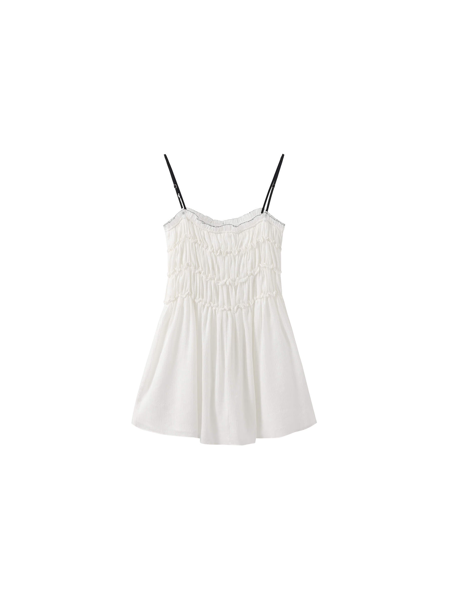 Fit Lace Pleated Sling Dress-9