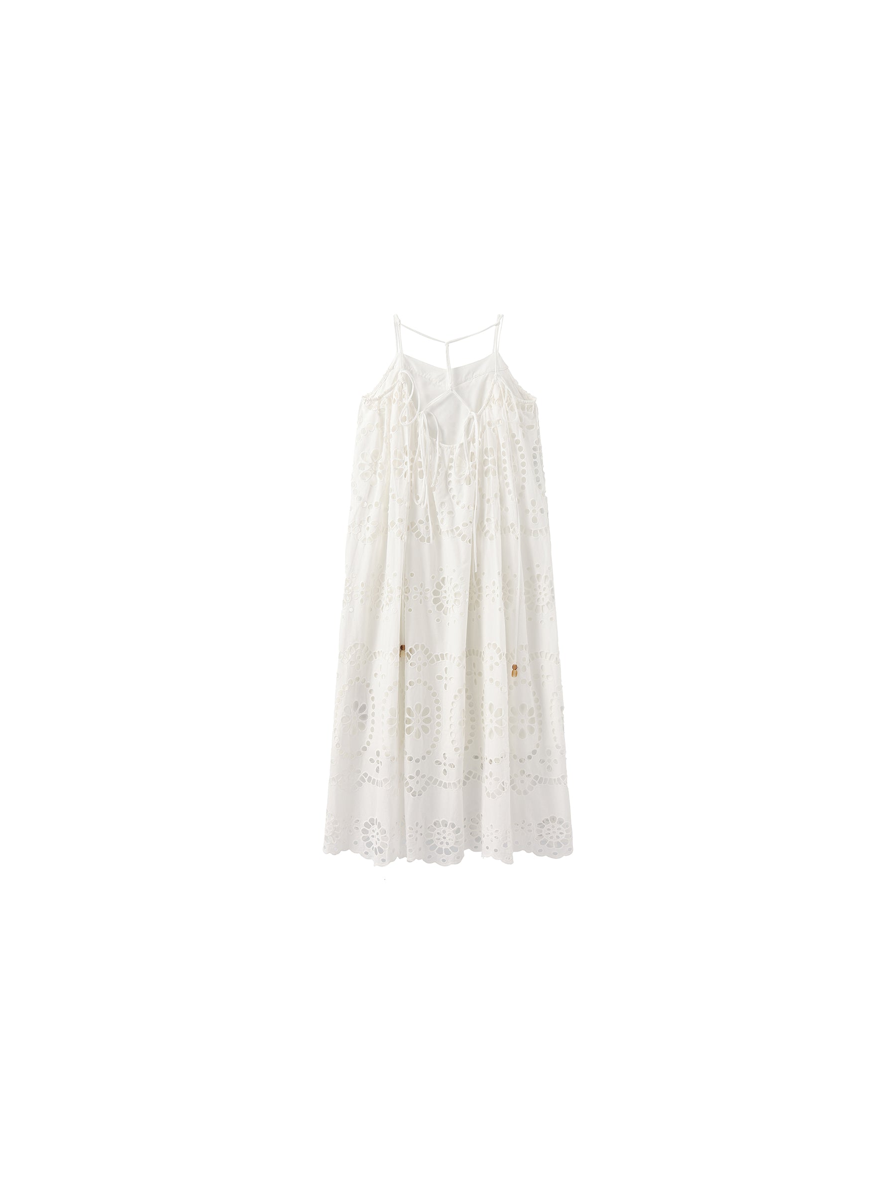 Heavily Embroidered Eyelet Floral Cami Dress-8