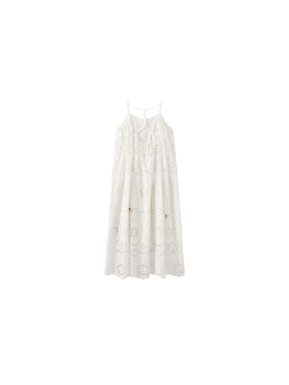 Heavily Embroidered Eyelet Floral Cami Dress