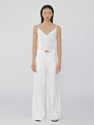 Front Stitch Wide Leg Jeans