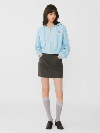 Heart Patch Tailored Mini Skirt