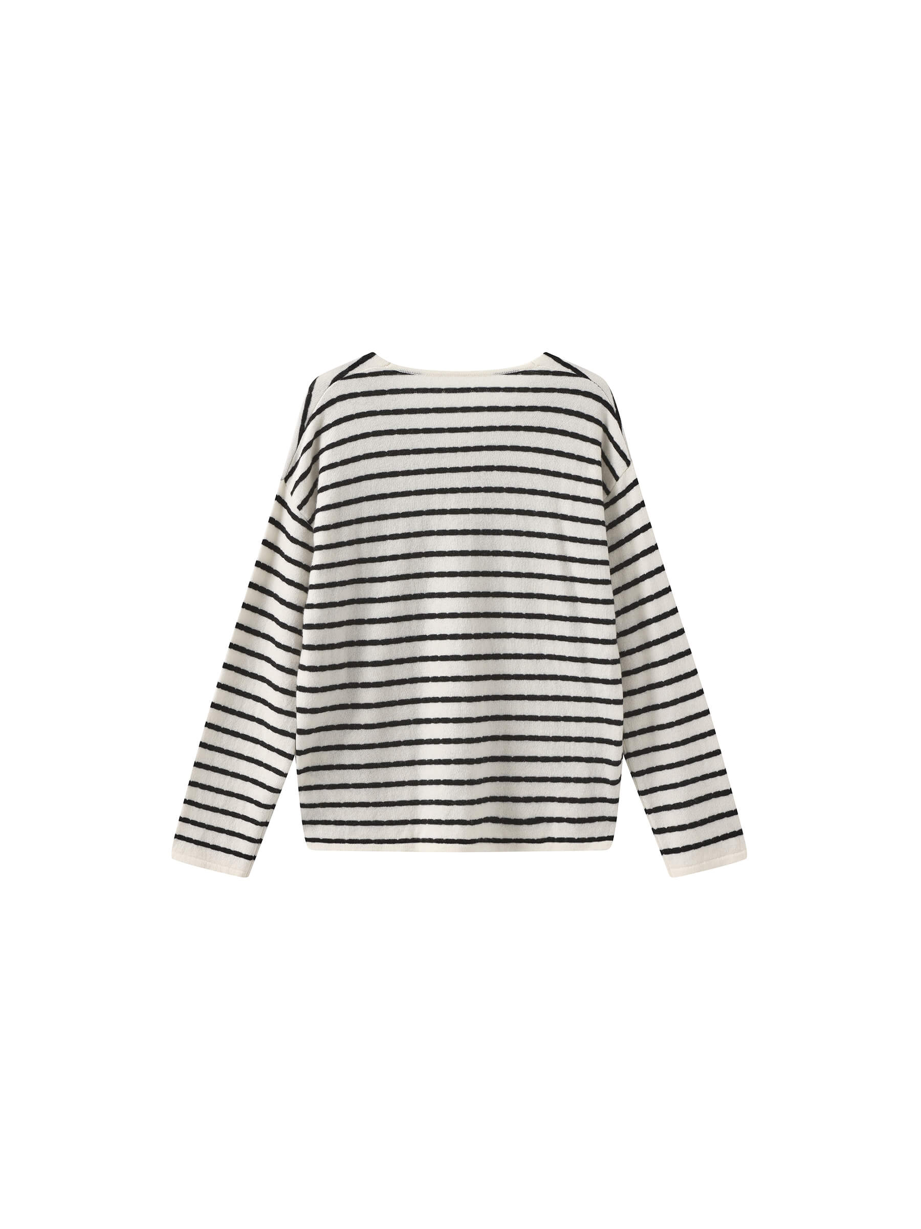 ONE BY CUBIC Striped Wool Knitted Jumper-9