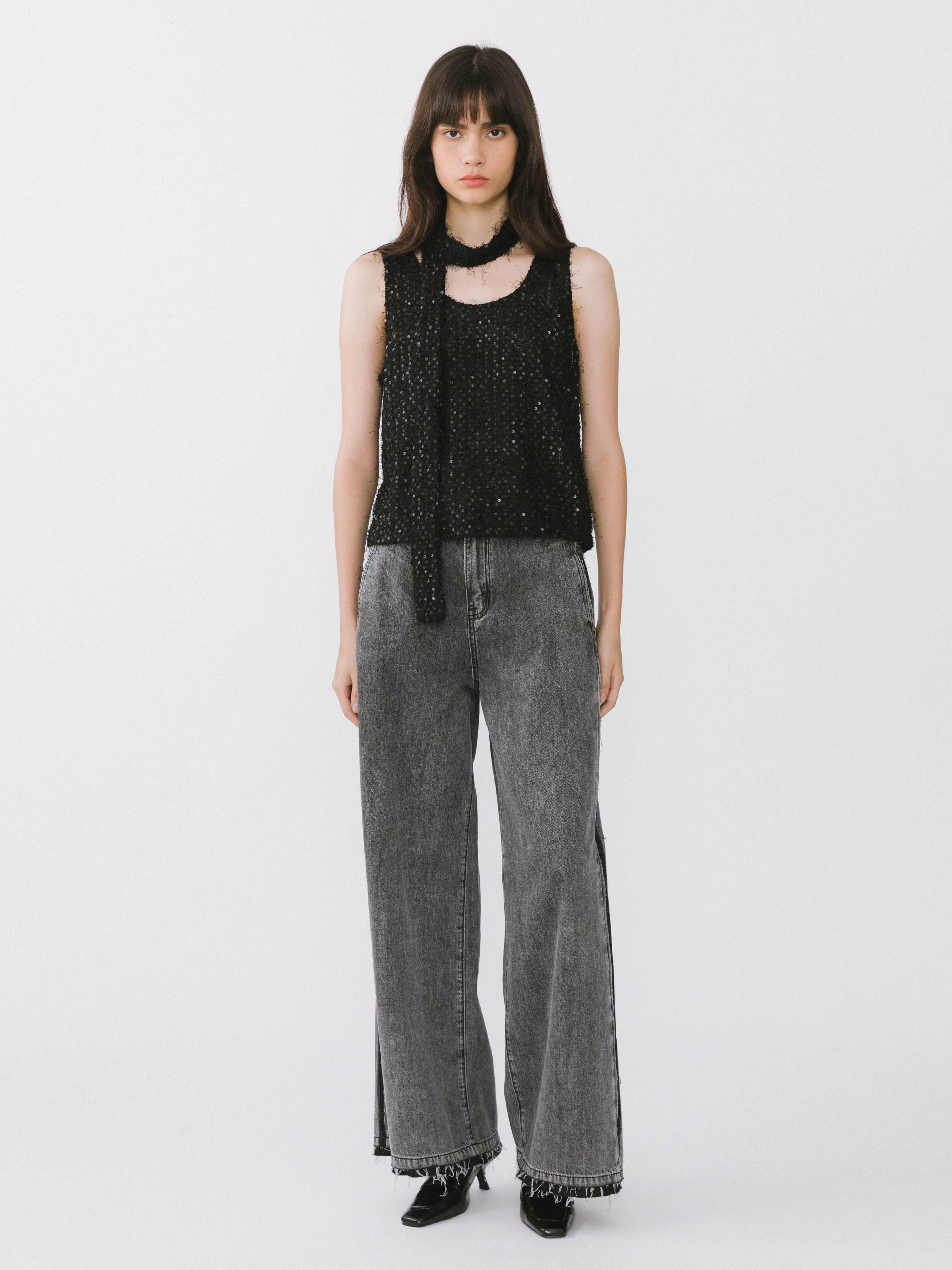 High Waist Barrel Leg Jeans-9