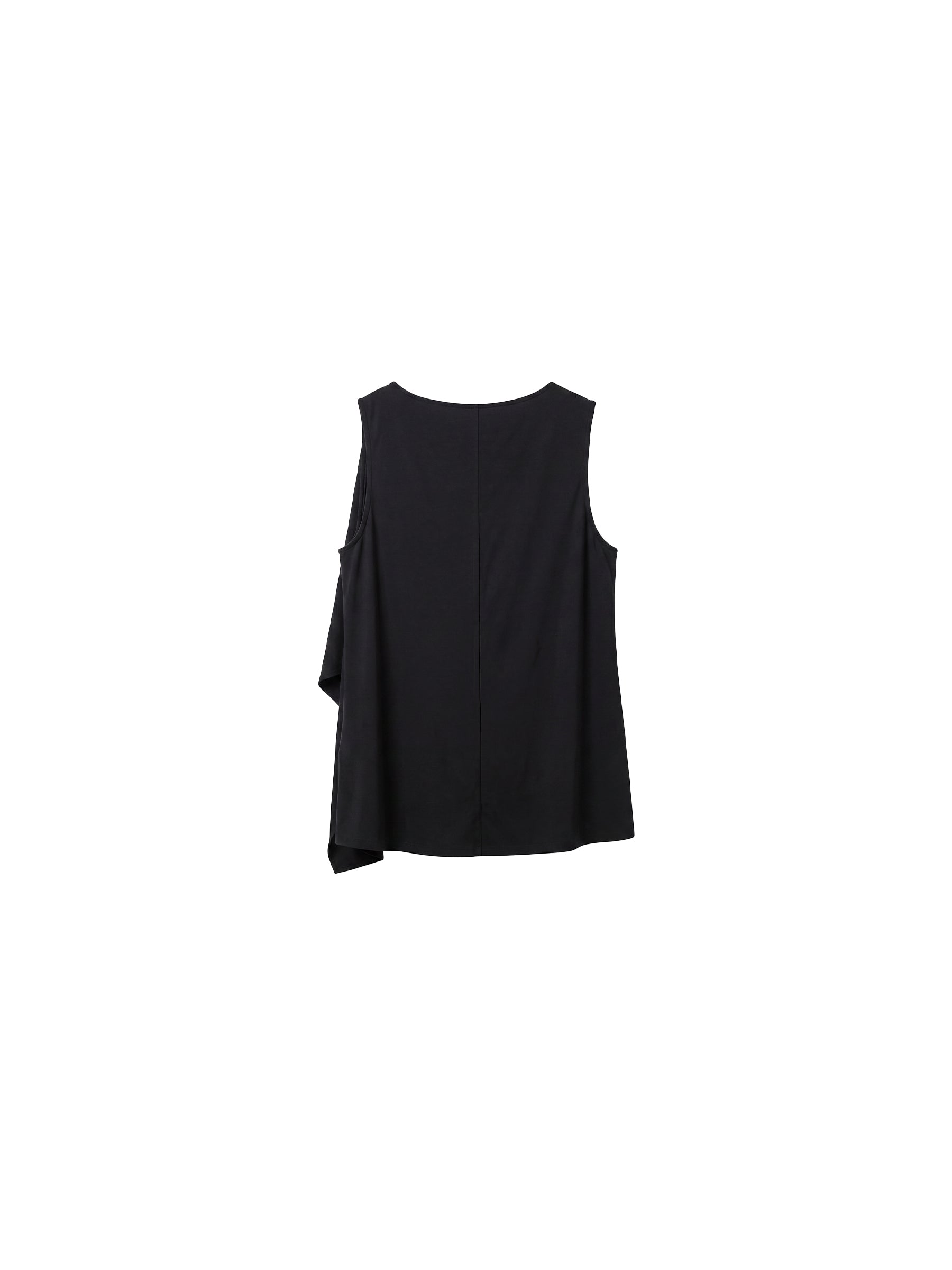 CUBIC Draped Cowl Neck Asymmetrical Sleeveless Top-8