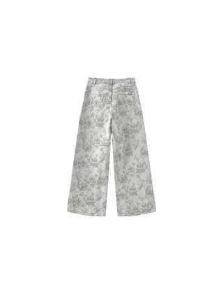 Bohemian Loose-Fit Patterned Straight Pants