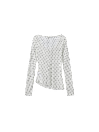 Retro Polka Dot Sheer Acetate Mesh Top