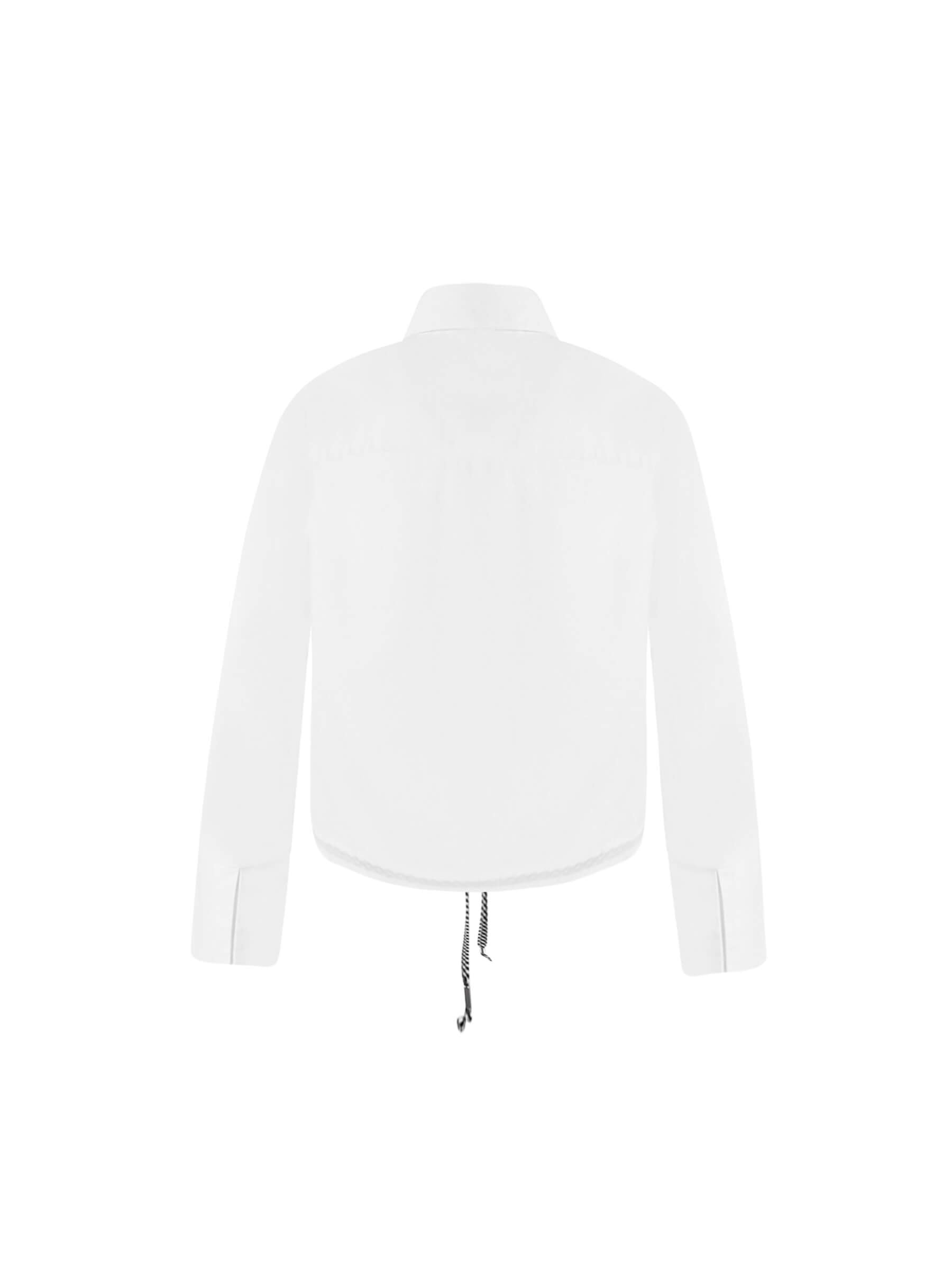Extra Cropped Shirt with Drawstring Waist-8