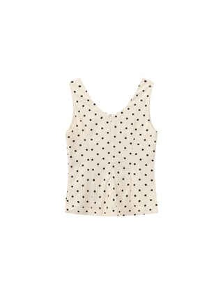 CUBIC Polka Dot V-Neck Top