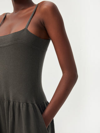 CUBIC Lyocell-Wool Blend Drop-Waist Midi Dress