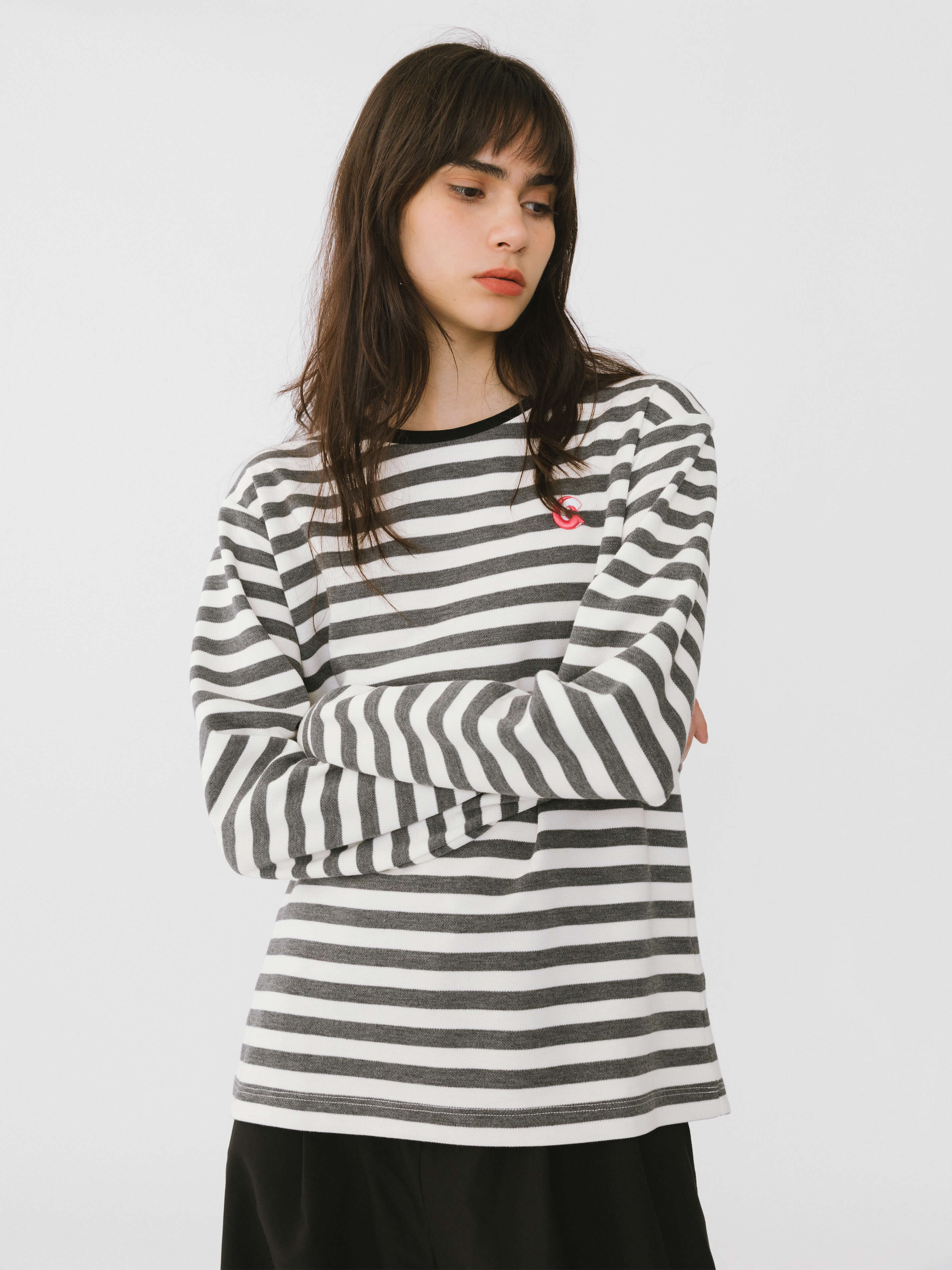 Oversized Striped Long Sleeve Top-8