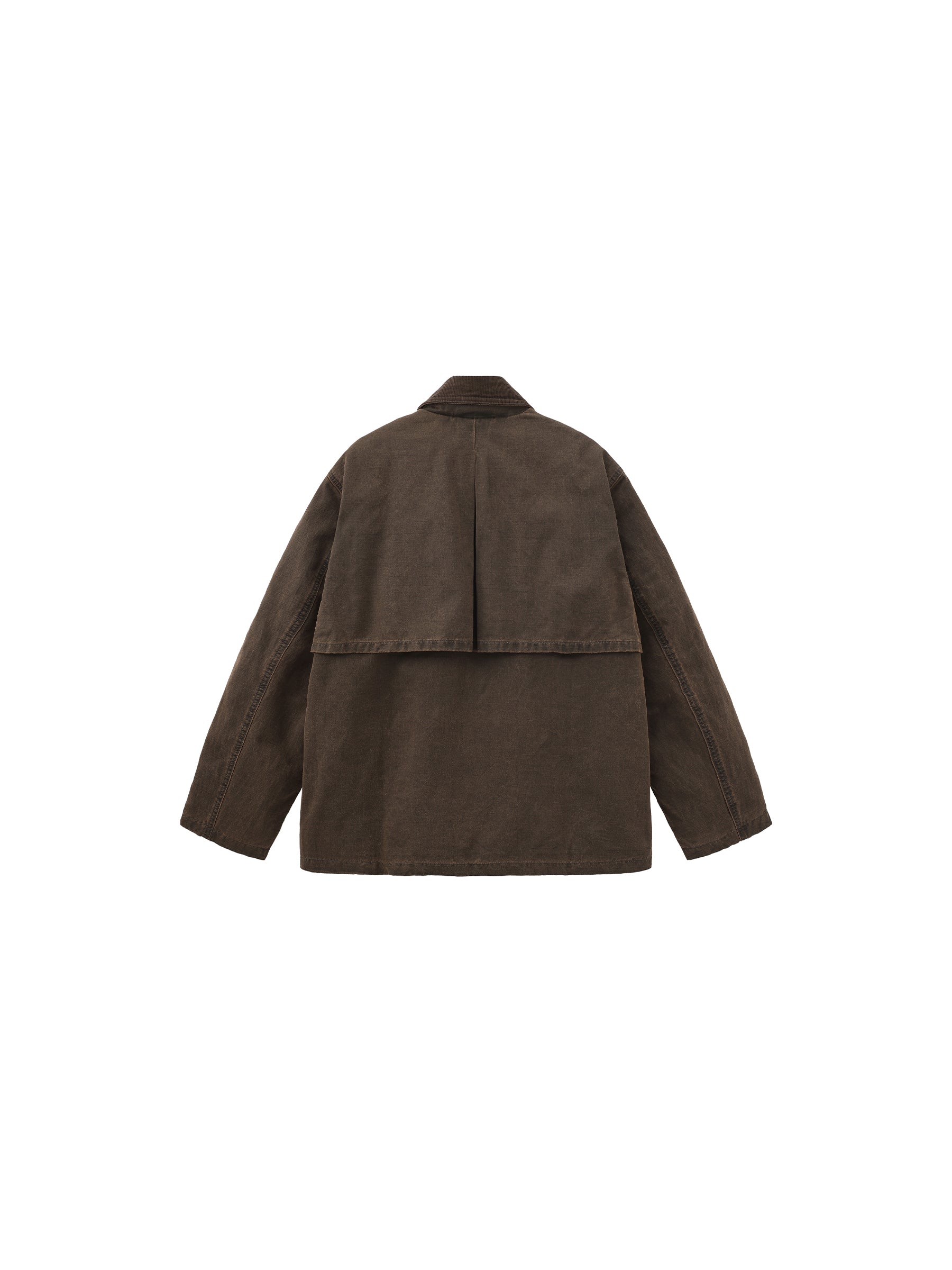 Washed Stand-Collar Workwear Down Jacket-8