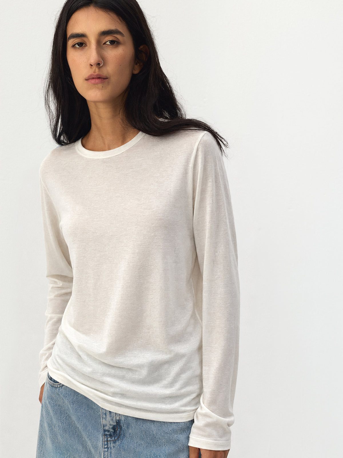 CUBIC Layered Crew Neck Top-8