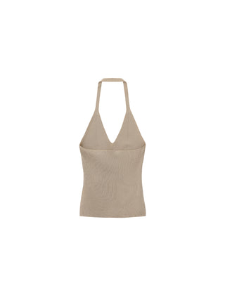 CUBIC Wool Blend Knit Halter Neck Top