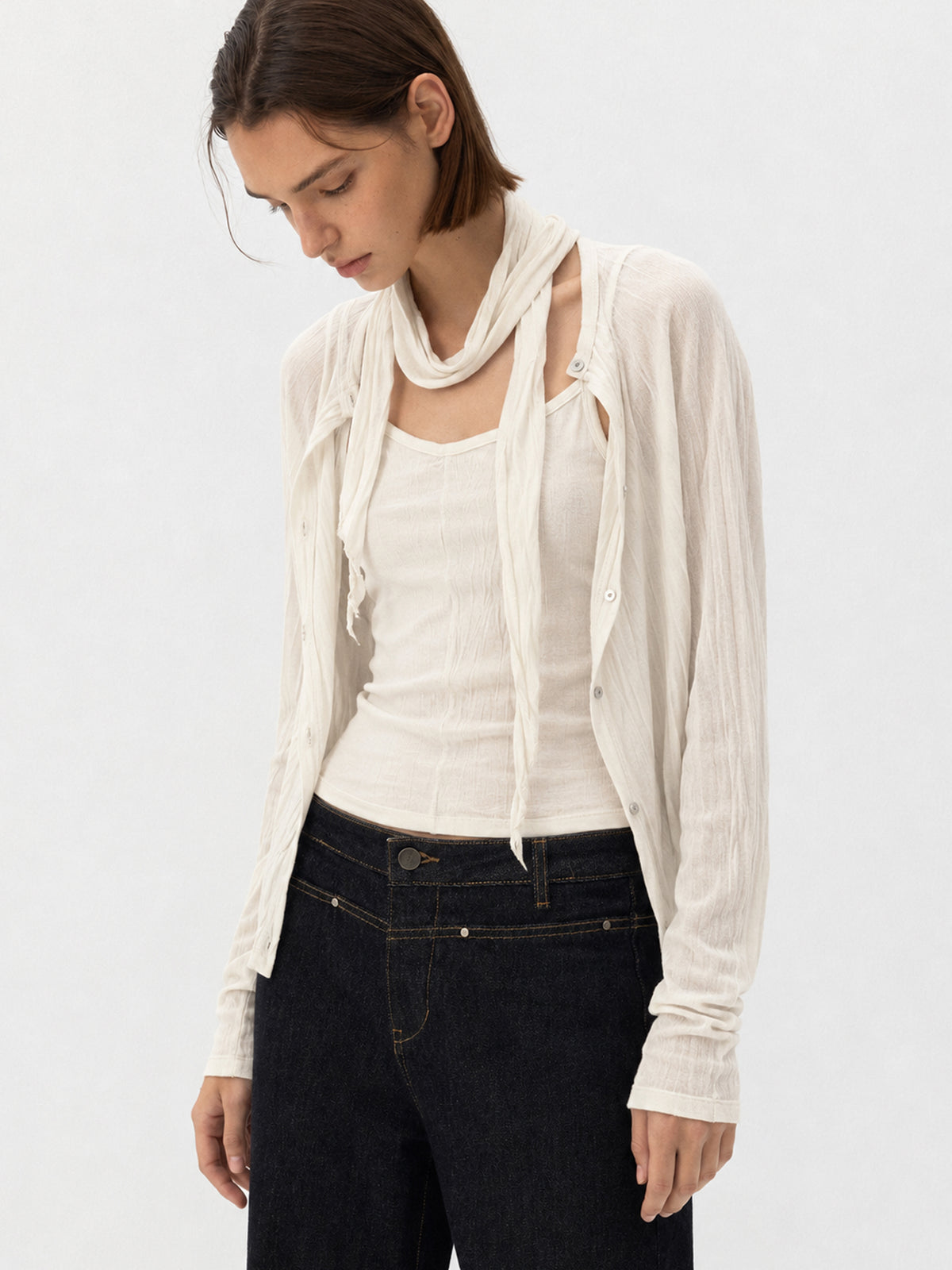 CUBIC Lightweight Button-Up Cardigan-6