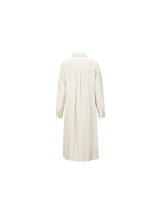 Beige Knotted Midi Dress