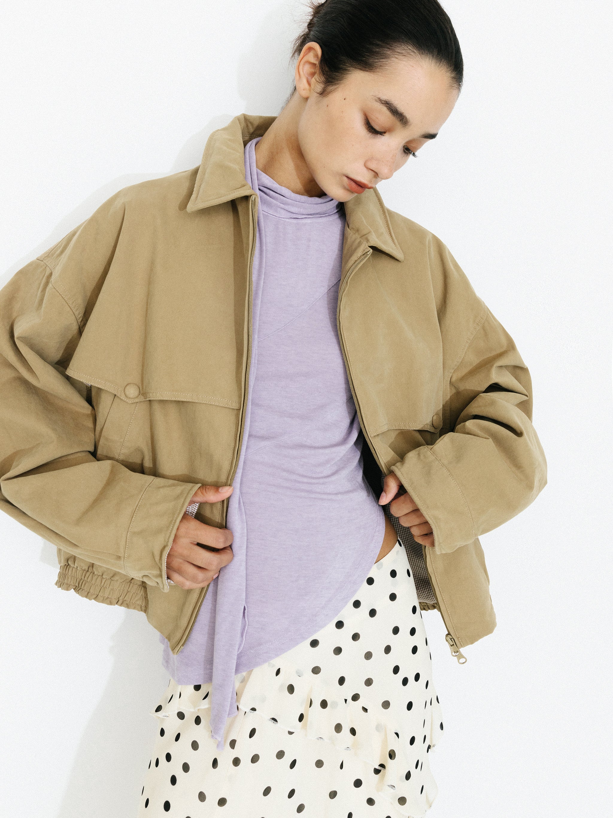 100% Cotton Mouldable Collar Casual Jacket-8