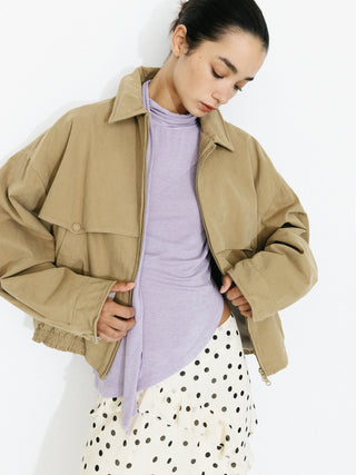 100% Cotton Mouldable Collar Casual Jacket