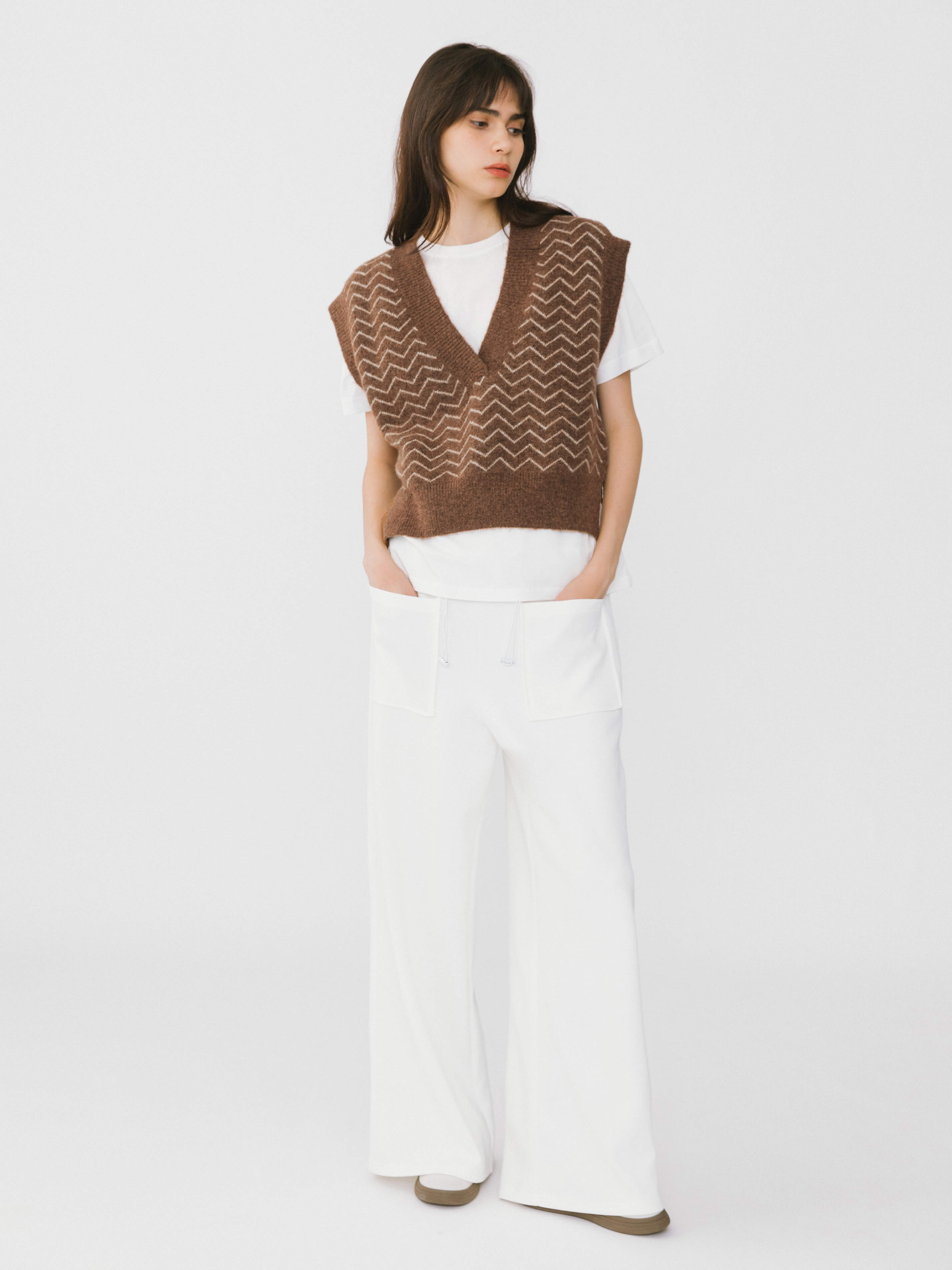 Double Drawstring Wide Leg Trousers-10