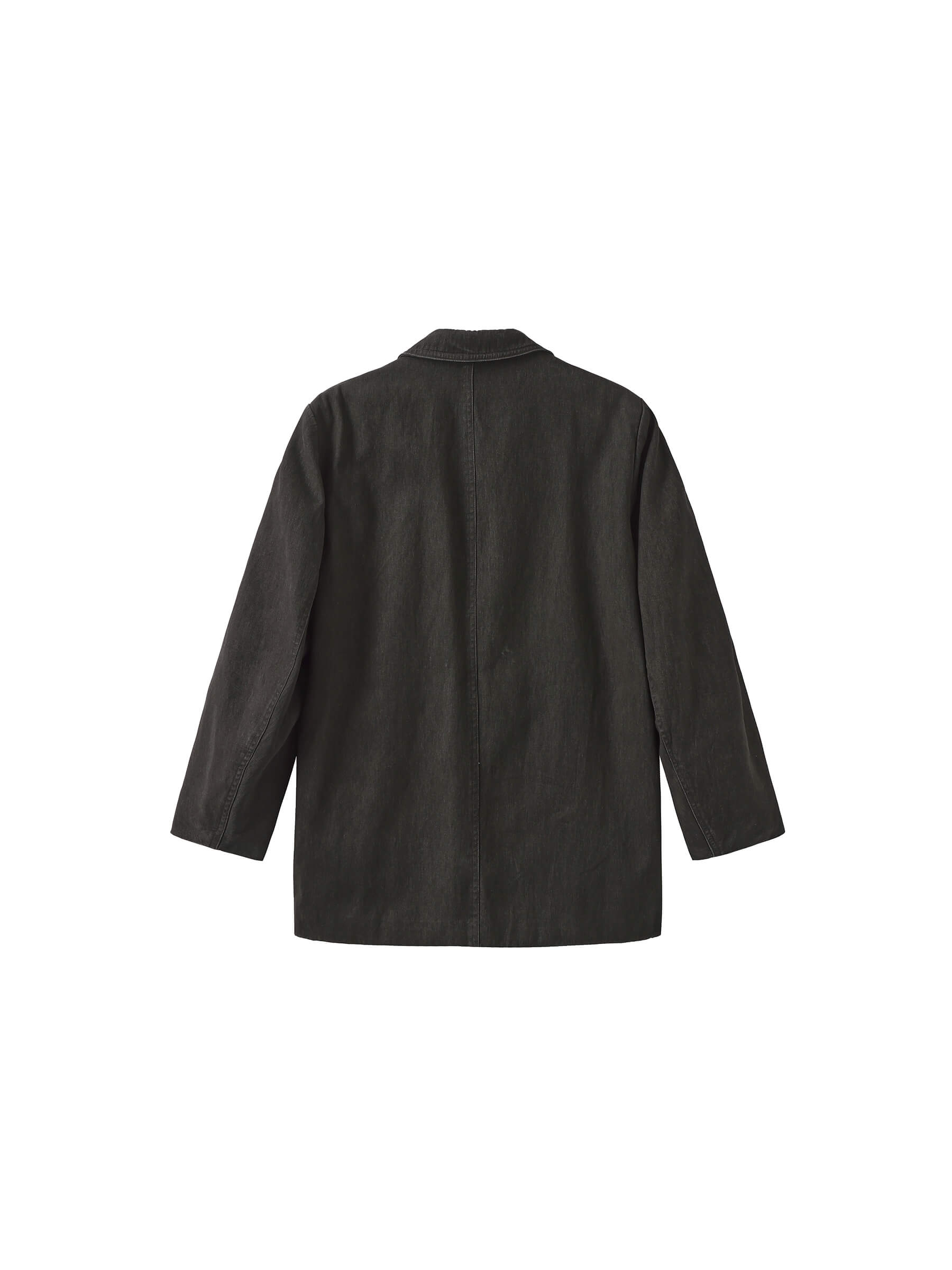 ONE BY CUBIC Black Tailored Double Breasted 100% Cotton Jacket-9
