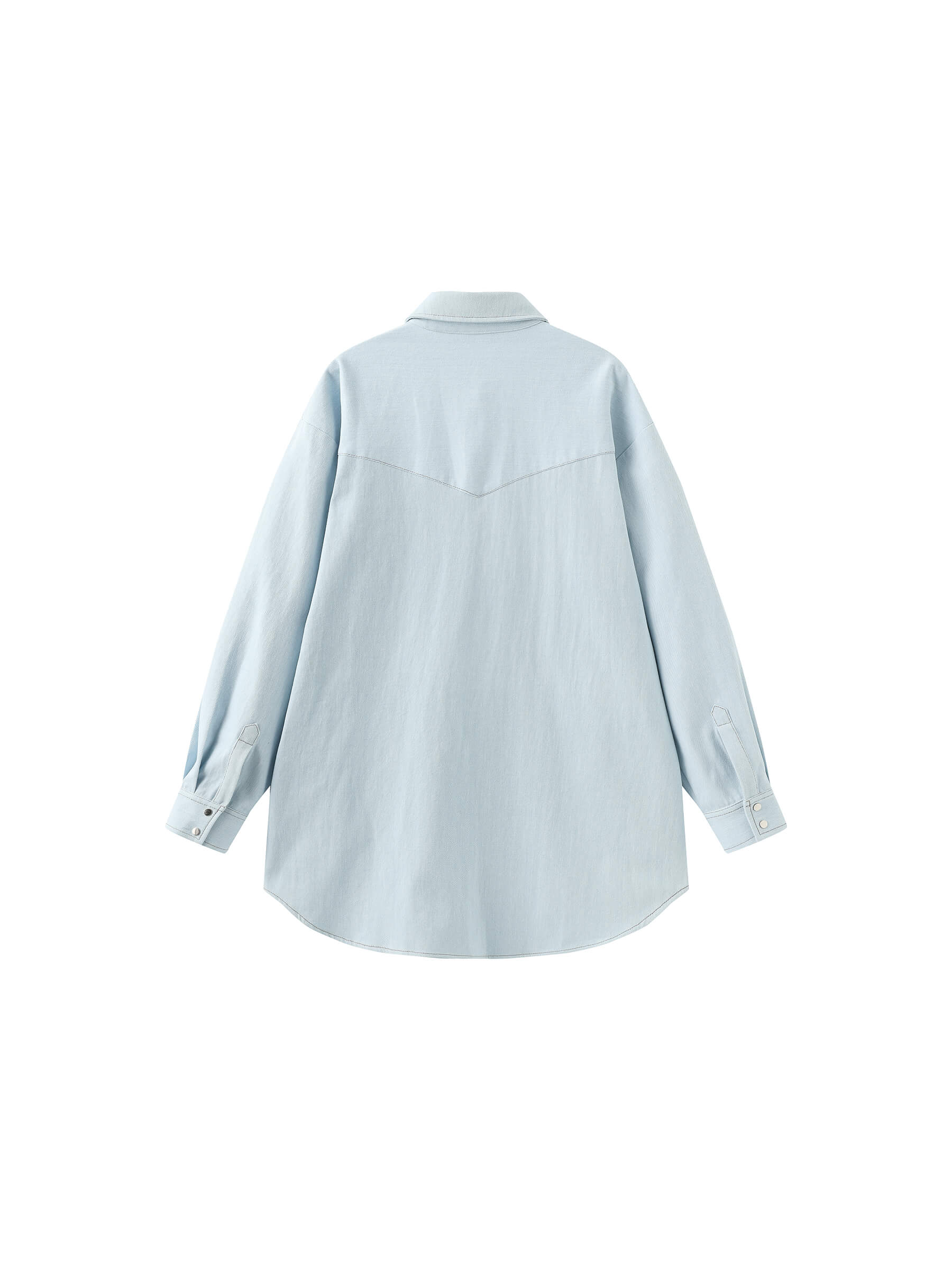 Light-colored Loose Denim Jacket-9