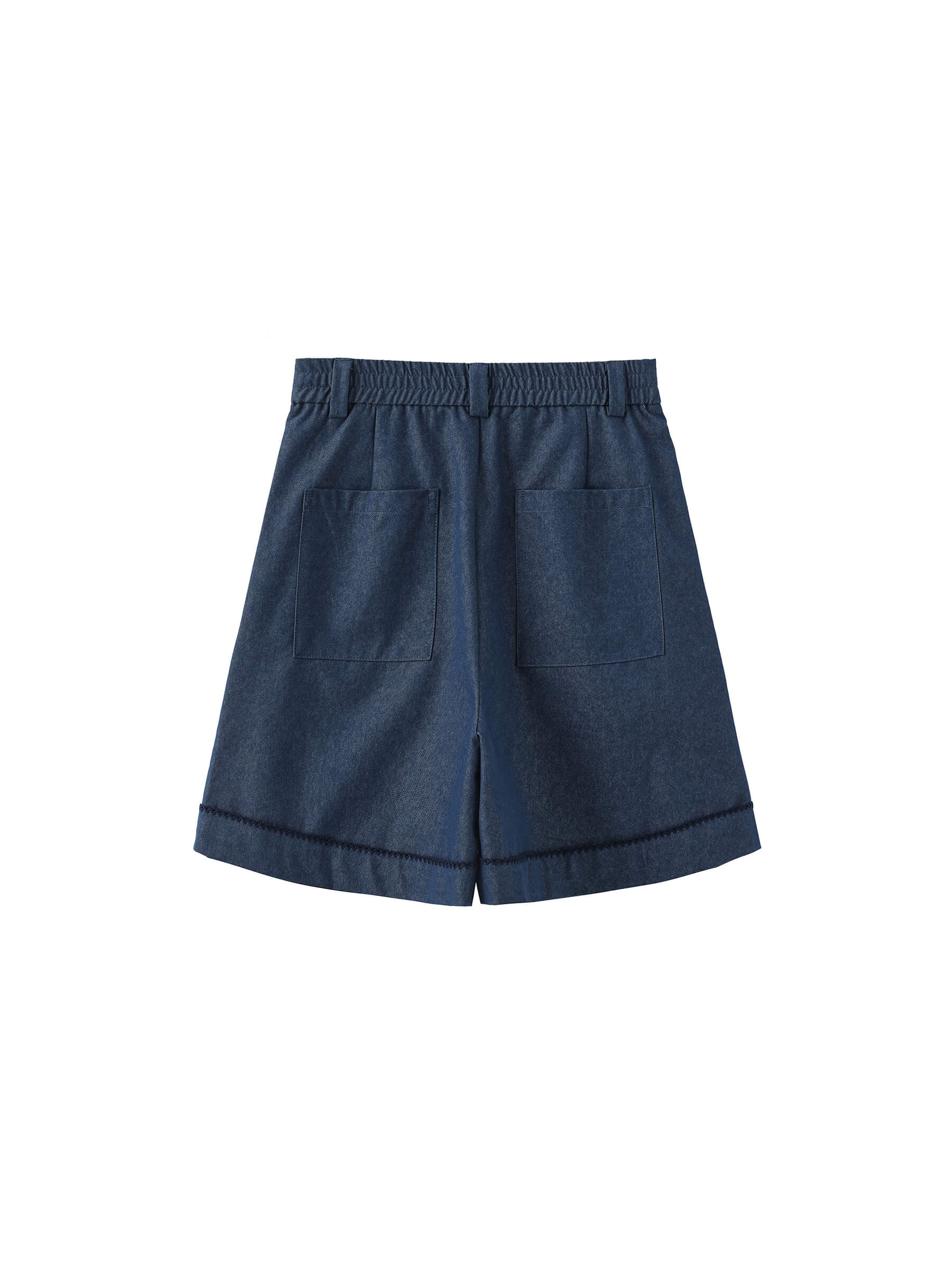 Pleated Wide-Leg Shorts-9