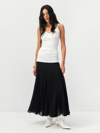 CUBIC Lyocell Flowy Midi Skirt