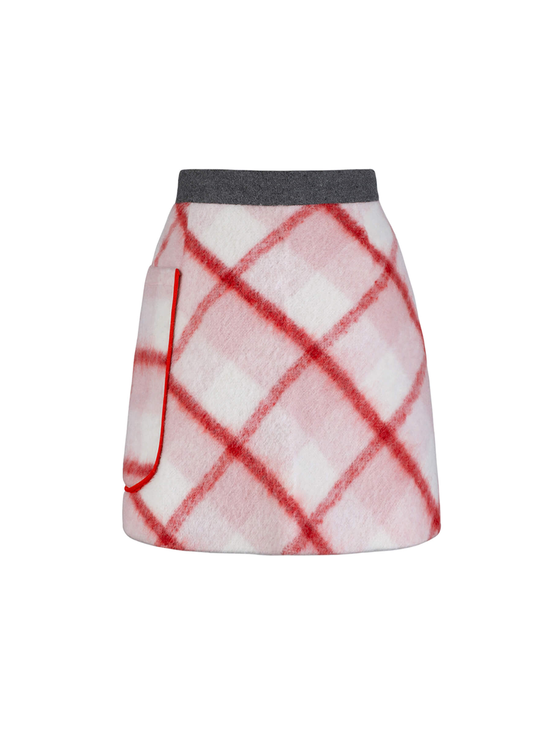 Plaid Woolen Skirt-8