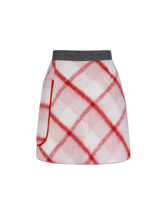 Plaid Woolen Skirt