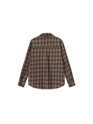 Casual Loose-Fit Plaid Shirt