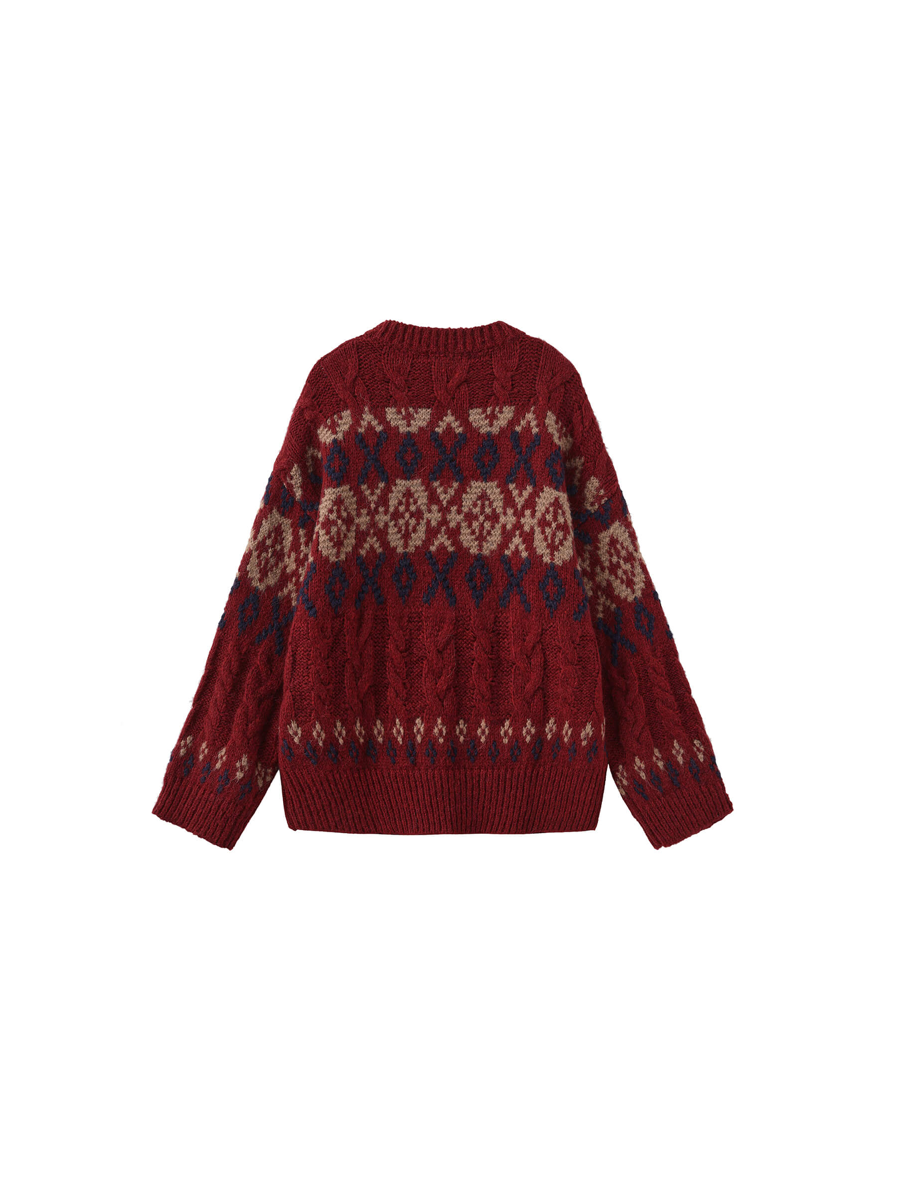 Mock Neck Boxy Knit Sweater-9