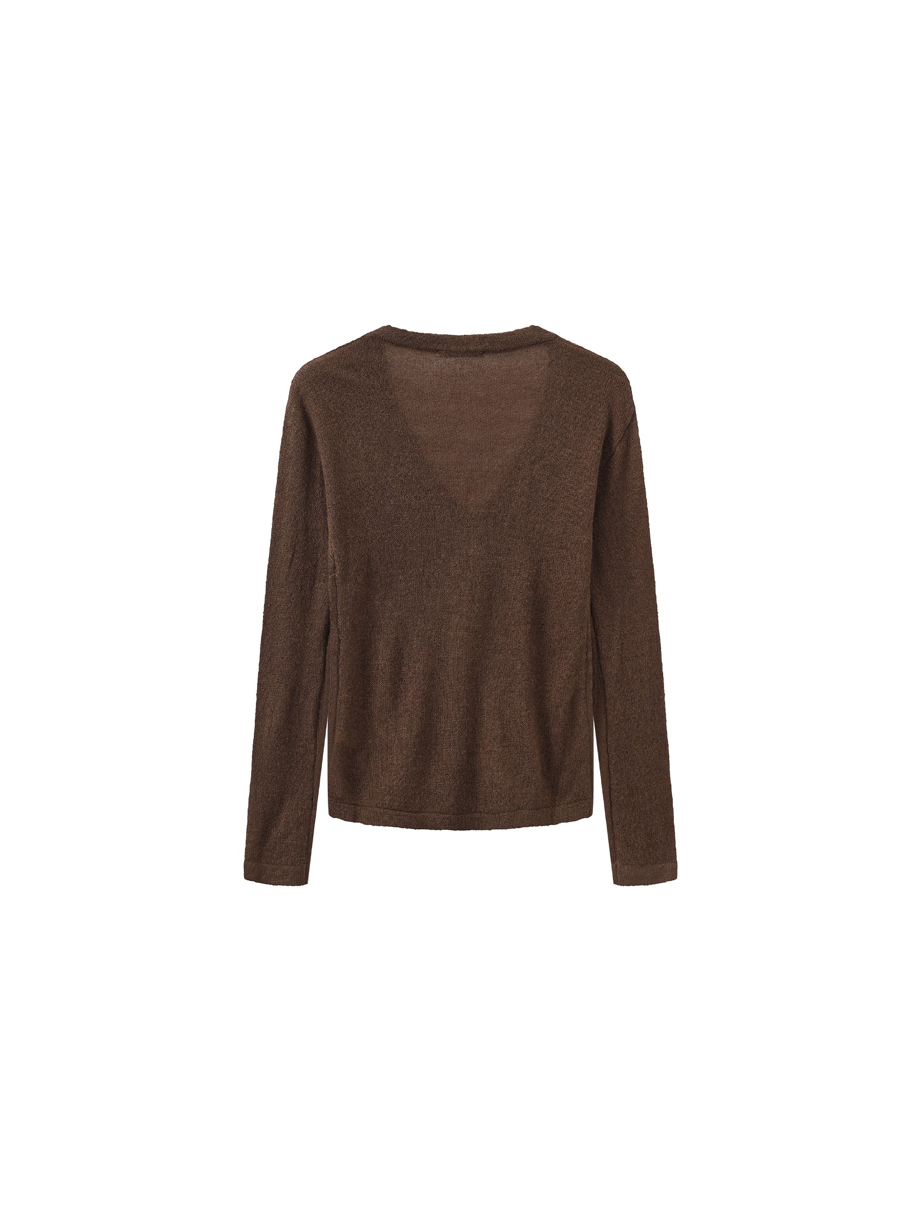 V-Neck Semi-Sheer Loose-Fit Knit Cover-Up-4