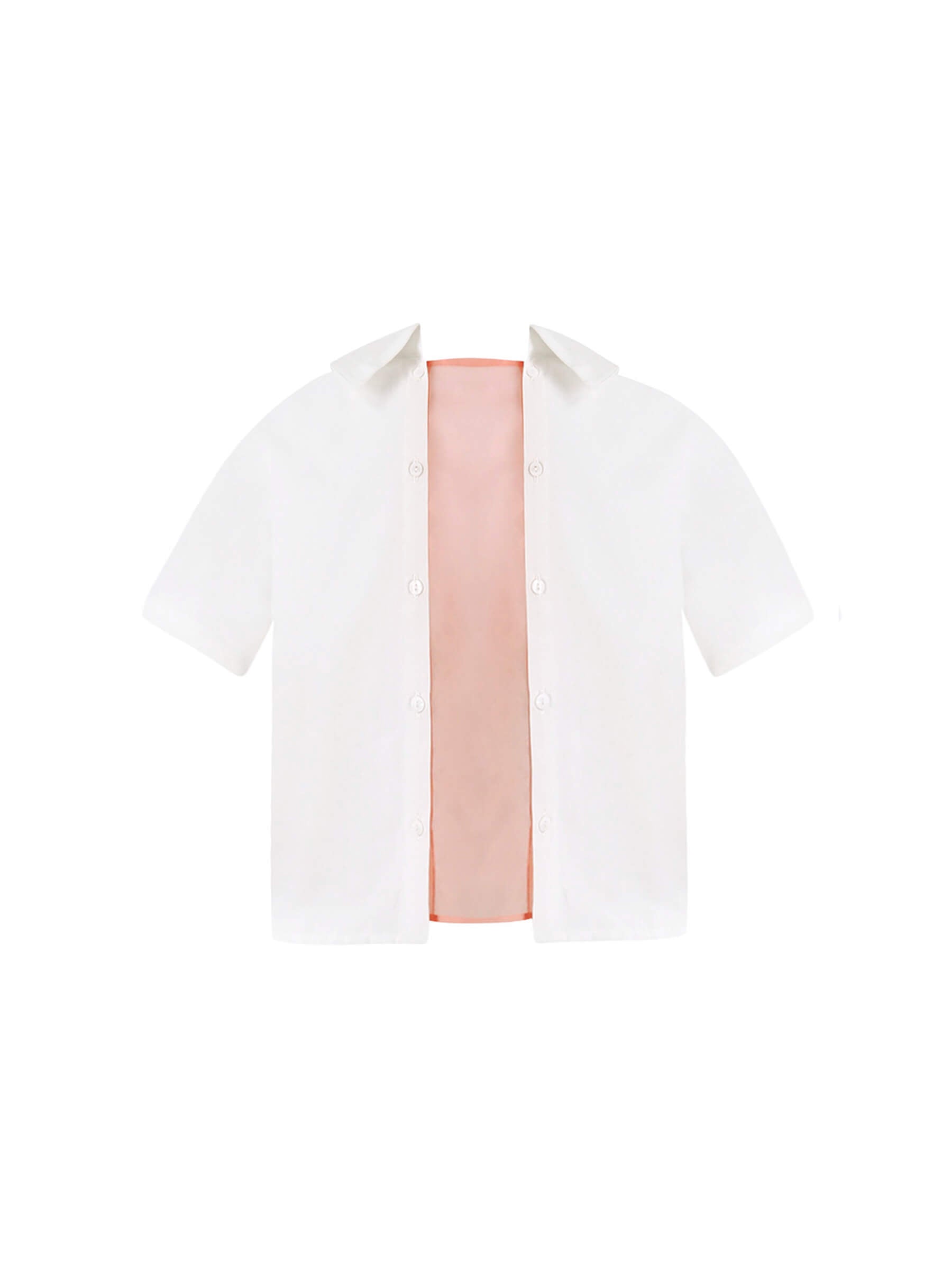 Cropped Shirt with Sheer Red Back-7