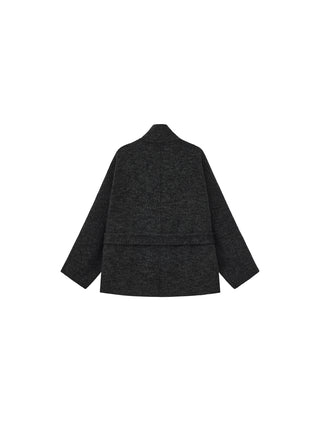 Relaxed Cashmere-Wool Blend Cocoon Jacket