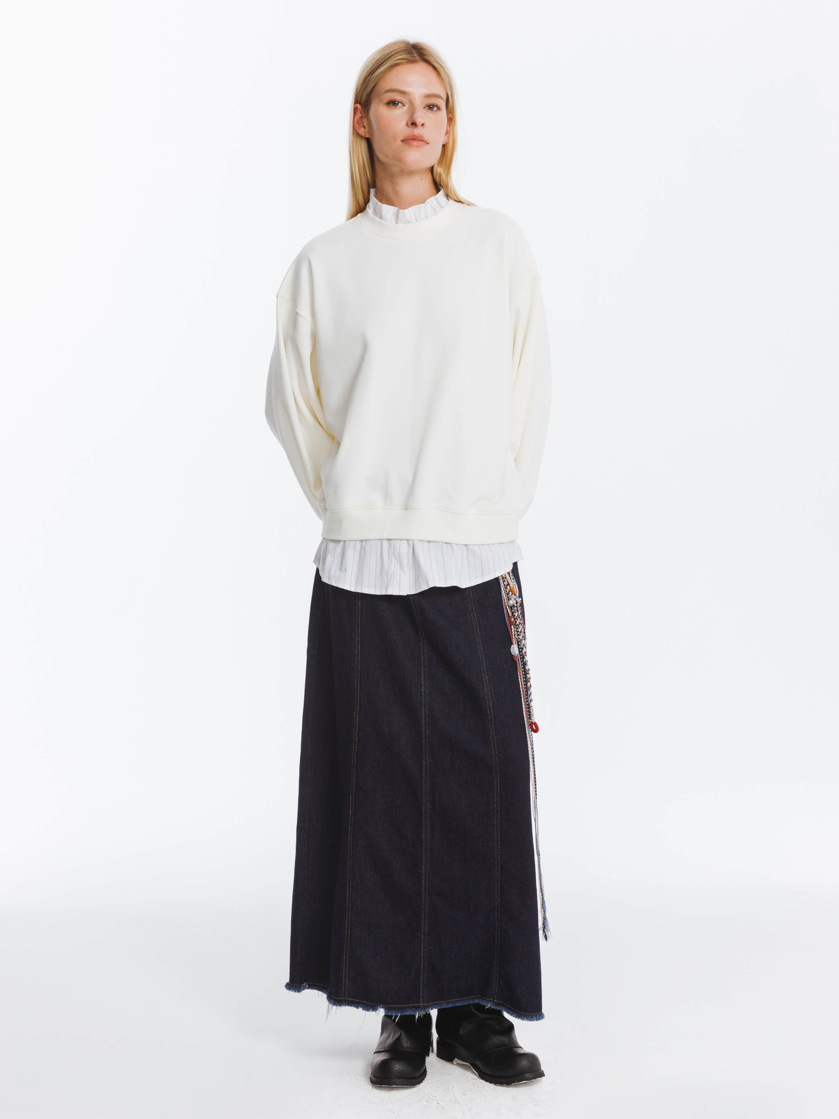 Oversized Sweatshirt with Cotton Blend-8