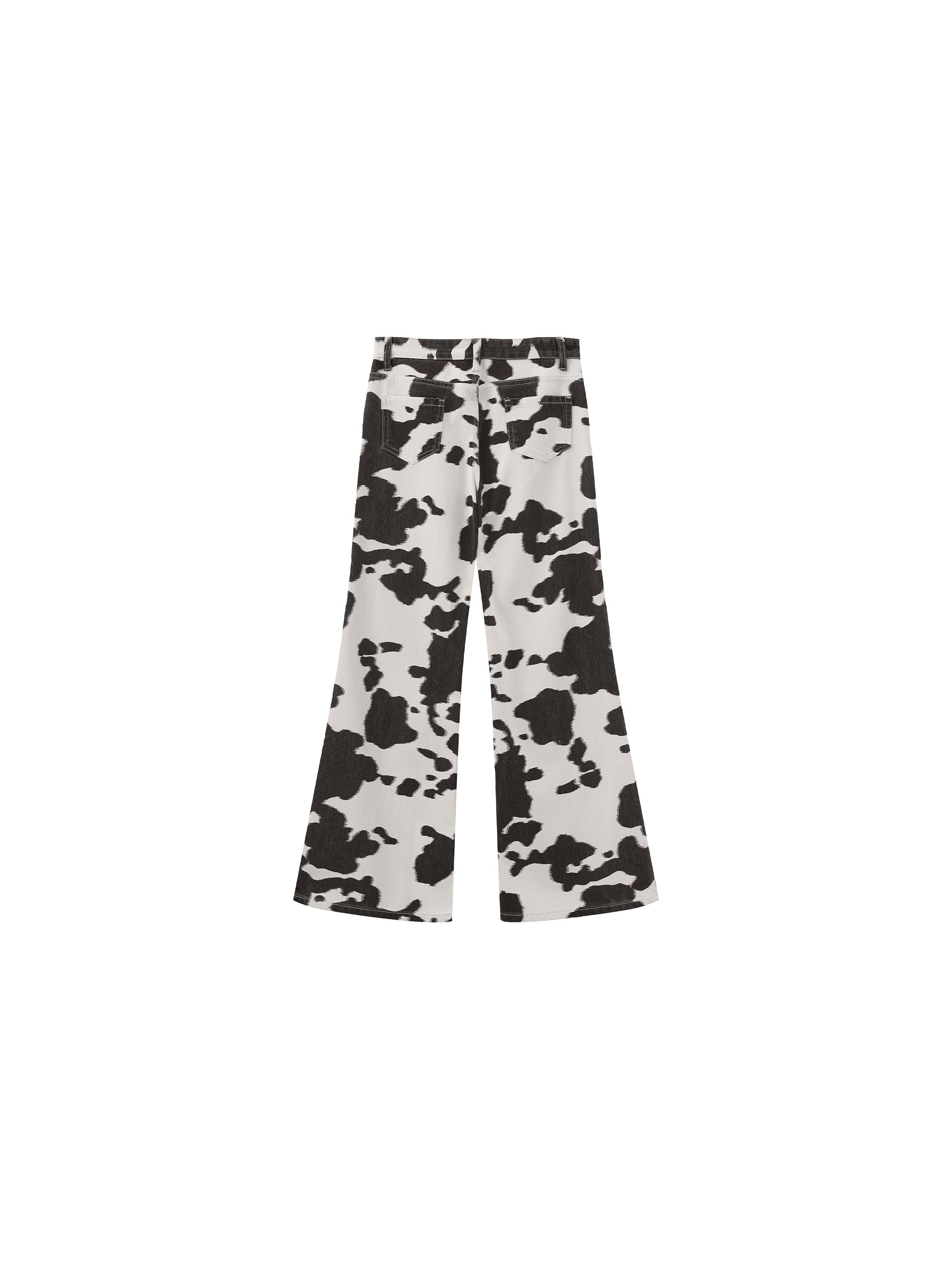 Cow Print Wide-Leg Trousers-7