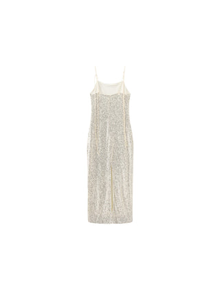Slim Fit Sequin Sling Dress