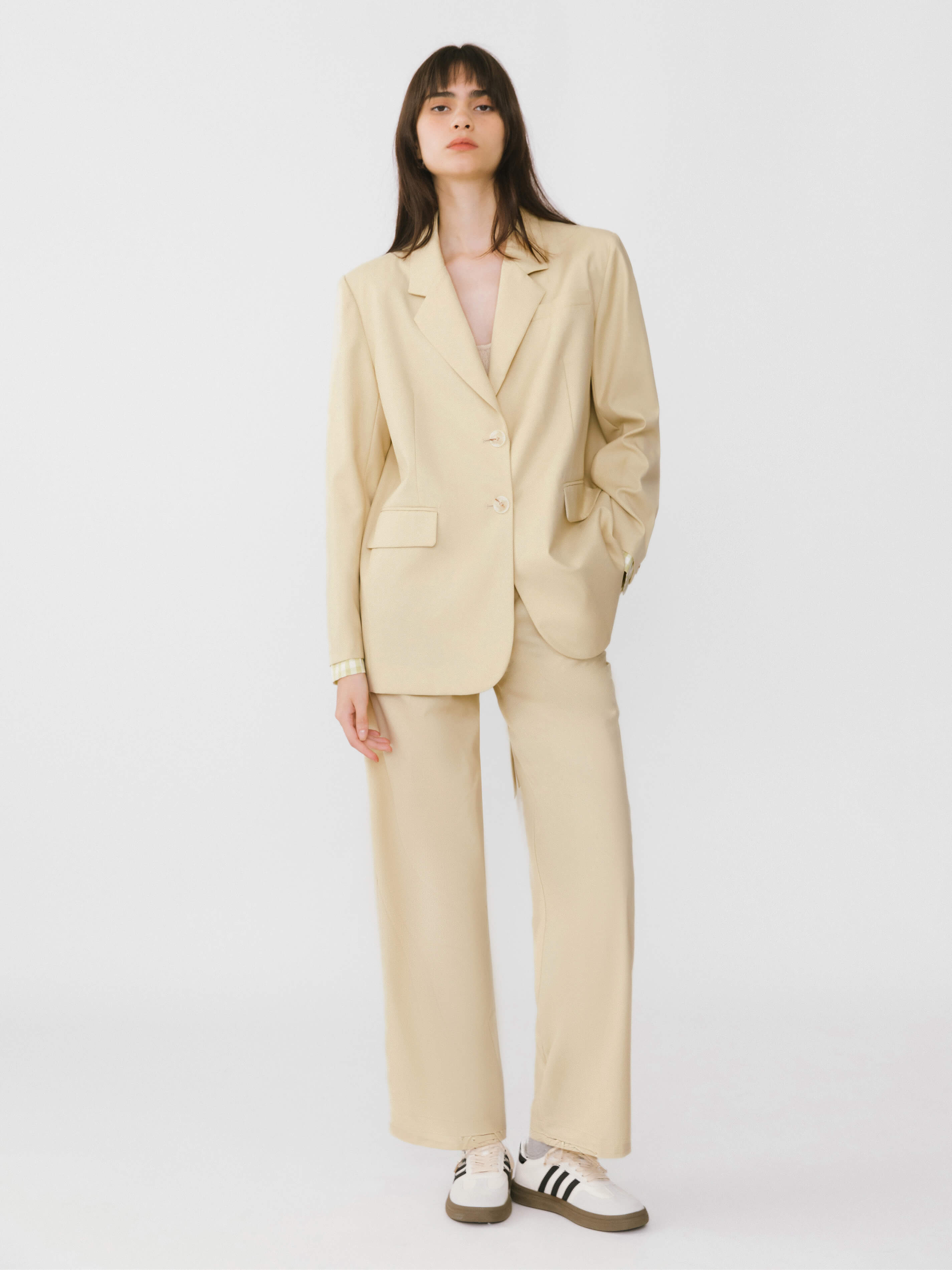 Checkered Peekaboo Tailored Trousers-9