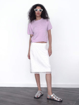 Round Neck Loose Knit T-Shirt