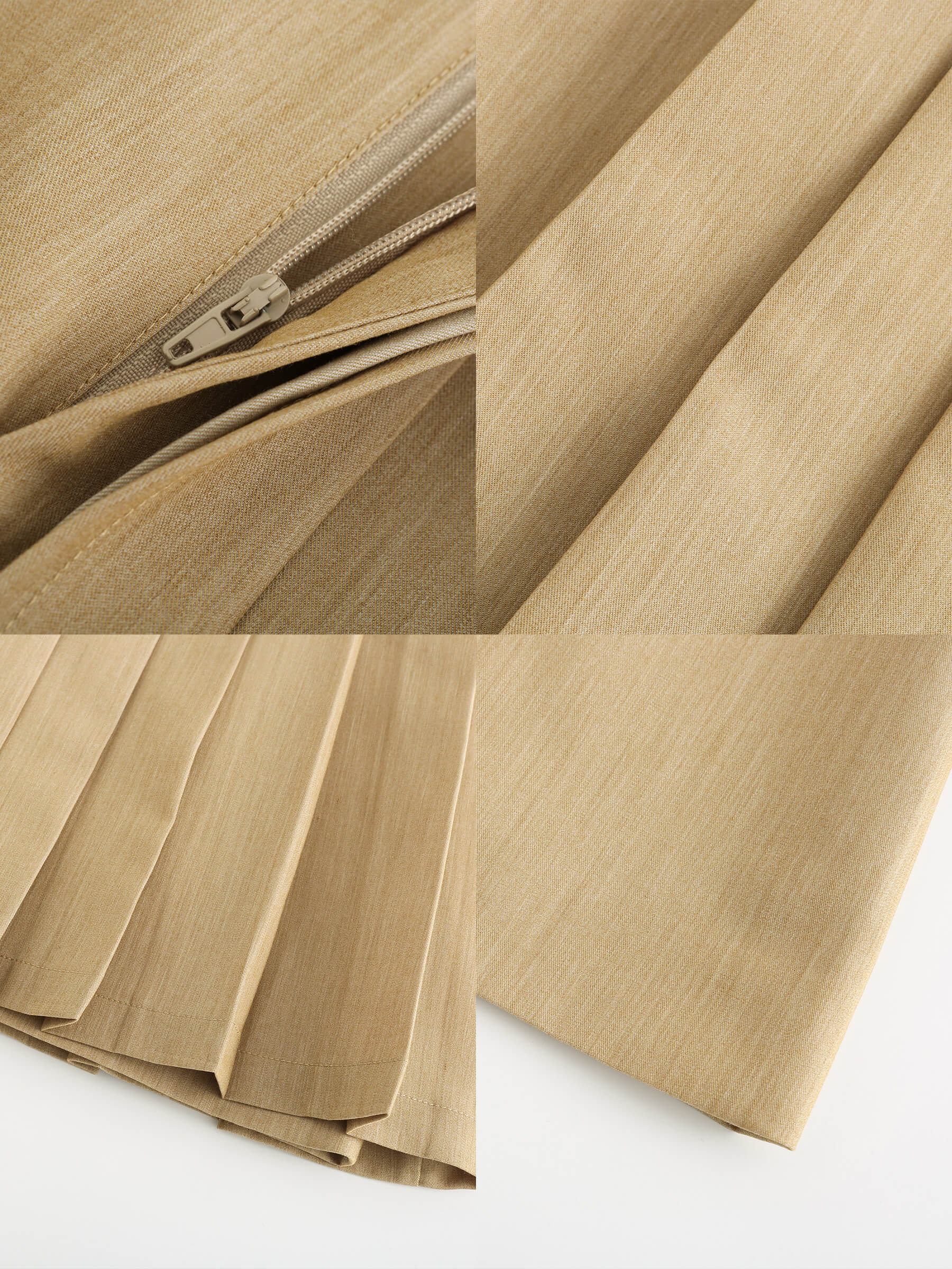Irregular Pleated A-line Skirt-8