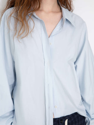 100% Cotton Oversized Balloon Sleeve Backless Tie Shirt